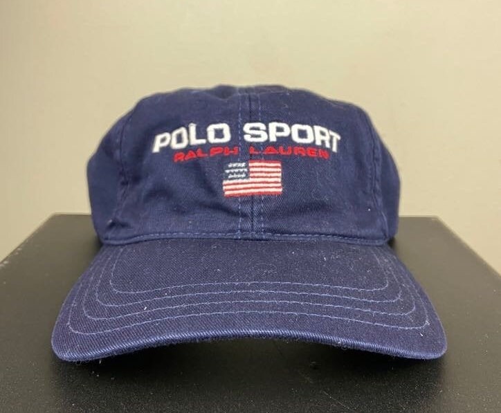 Vintage Polo Sport Ralph Lauren USA Strap Back Hat OSFA Made USA Quality  90s Rl American Apparel Bear