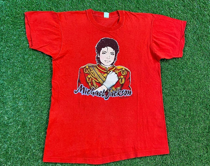 Vintage Michael Jackson T Shirt Music Tee Fruit of the Loom Made USA Size Xtra Large XL King of Pop Classic Music Moonwalk 1980s 80s