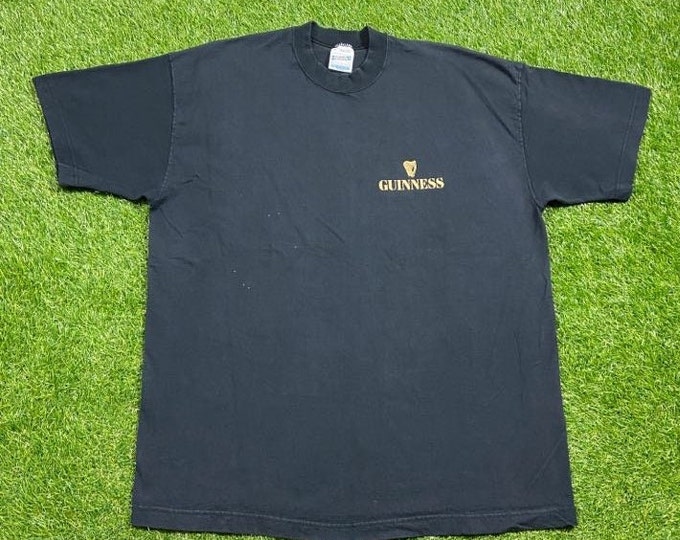 Vintage Guinness T Shirt Tee Made USA Size Xtra Large XL Dublin Ireland Dark Irish Dry Stout Beer Alcohol Liquor Party 1990s 90s
