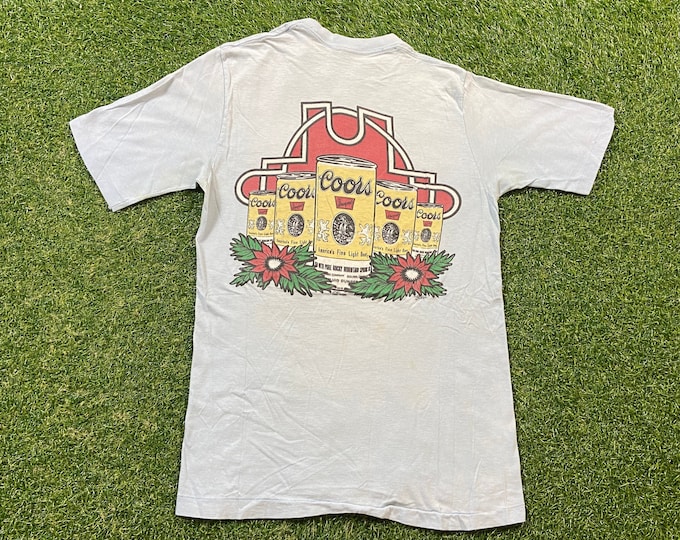 Vintage Coors Light Beer T Shirt Tee Size Small S Coors Brewing Company Colorado Drink Alcohol 1990s 90s