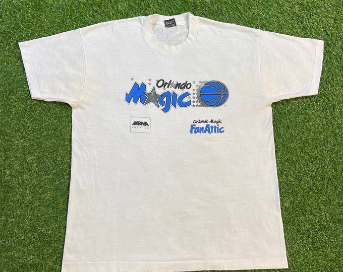 Vintage Orlando Magic T Shirt Tee Fruit of the Loom Made USA Size Xtra Large XL NBA Basketball Florida Shaq 1990s 90s