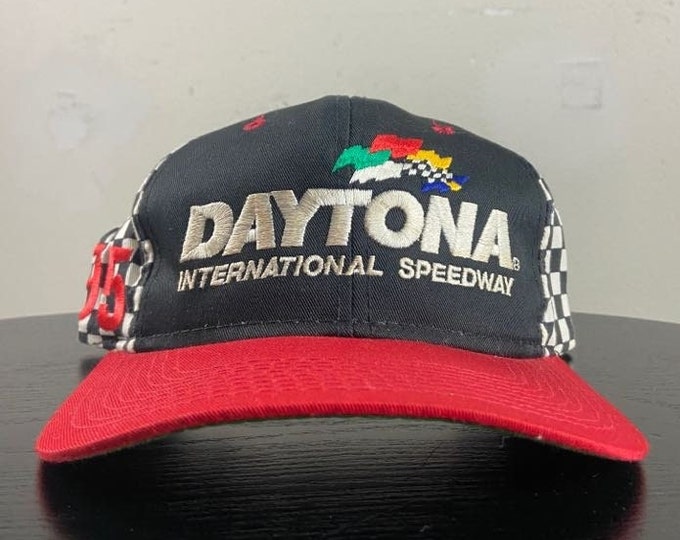 Vintage Daytona 500 Snapback Hat OSFA Dale Earnhardt NASCAR International Speedway Racing 1990s 90