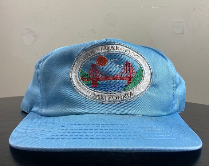 Vintage San Francisco Snapback Hat OSFA California Giants 49ers Warriors 1990s 90s Tourist