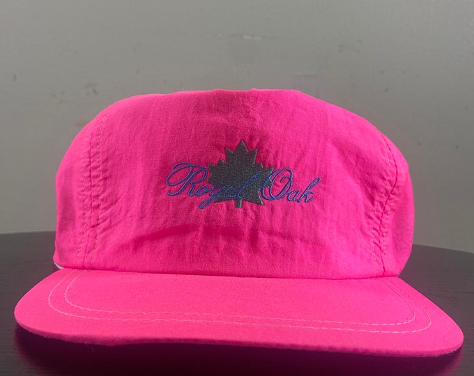 Vintage Royal Oak Strap Back Hat Made USA OSFA Denver Colorado Aspen Boulder Skiing Snowboard Mountains 1990s 90s