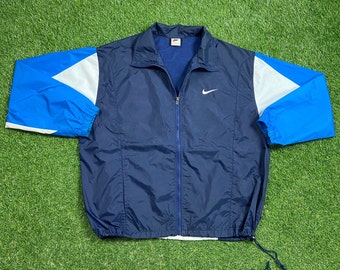 Vintage Nike Windbreaker Jacket Zip Up Jacket Sportswear Size Xtra Large XL Athletic Wear Classic 90s 1990s Light Rain Jacket Coat