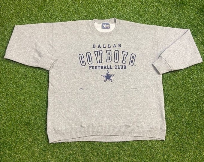 Vintage Dallas Cowboys Crewneck Sweatshirt Made USA Size XXL 2XL Texas Warm NFL Football Classic 1990s 90s Pull Over Oversized