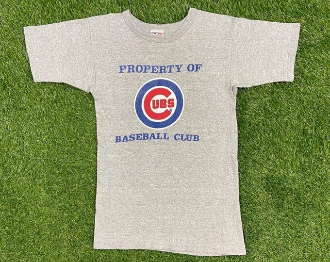 Vintage Chicago Cubs T Shirt Tee Ravens Knit Size Small S MLB Baseball Illinois Wrigley Field