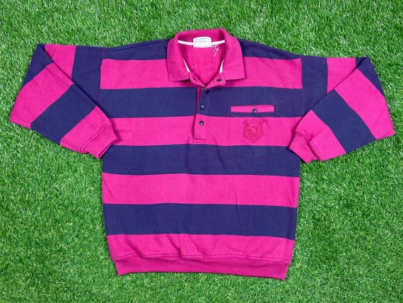 トップス 90s used sweat polo border STRIPED POLO SWEATER BLACK STRIPE – FRAME