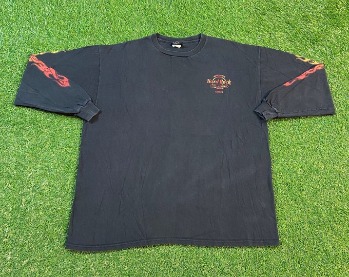 Vintage Hard Rock Cafe Tampa Bay Long Sleeve Shirt Size XXL 2XL Florida Hotel Casino Classic Music 1990s 90s