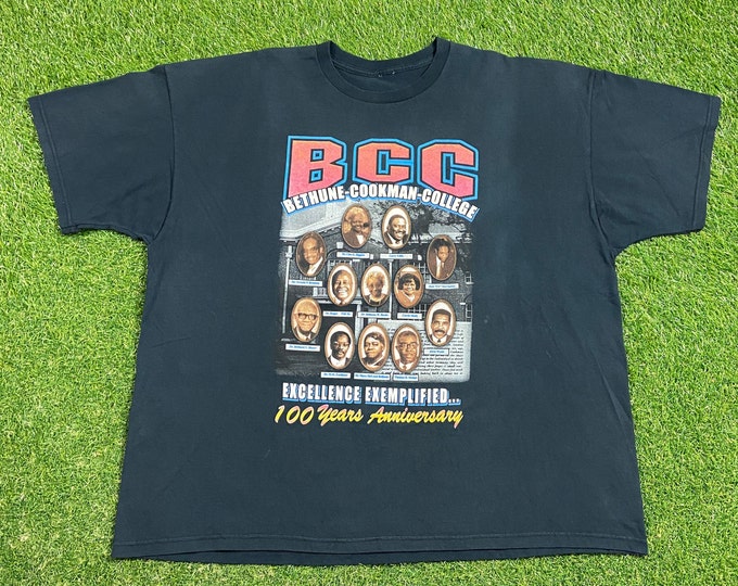 Vintage Bethune Cookman University T Shirt Tee Size XXL 2XL Daytona Beach Florida NCAA College Football Wildcats 1990s 90s