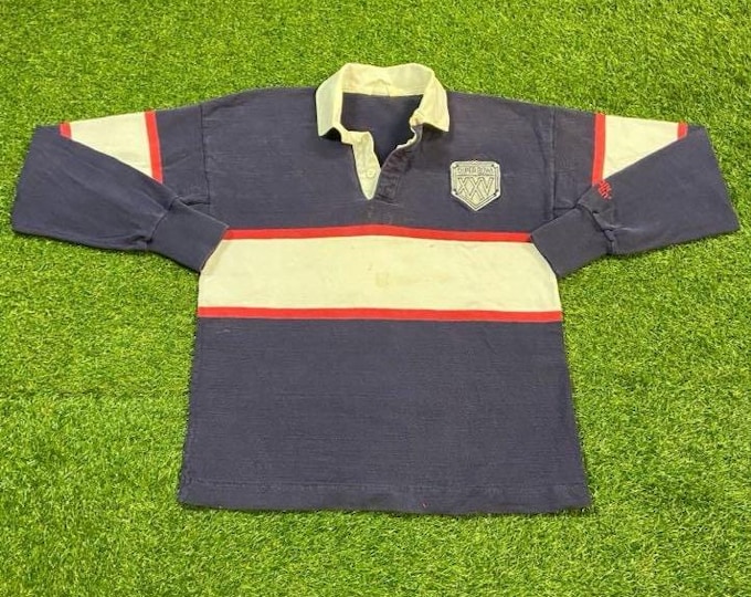 Vintage Super Bowl XXV Long Sleeve Polo Shirt Size Large L New York Giants vs Buffalo Bills NFL Football Tampa Bay Florida 1990s 90s