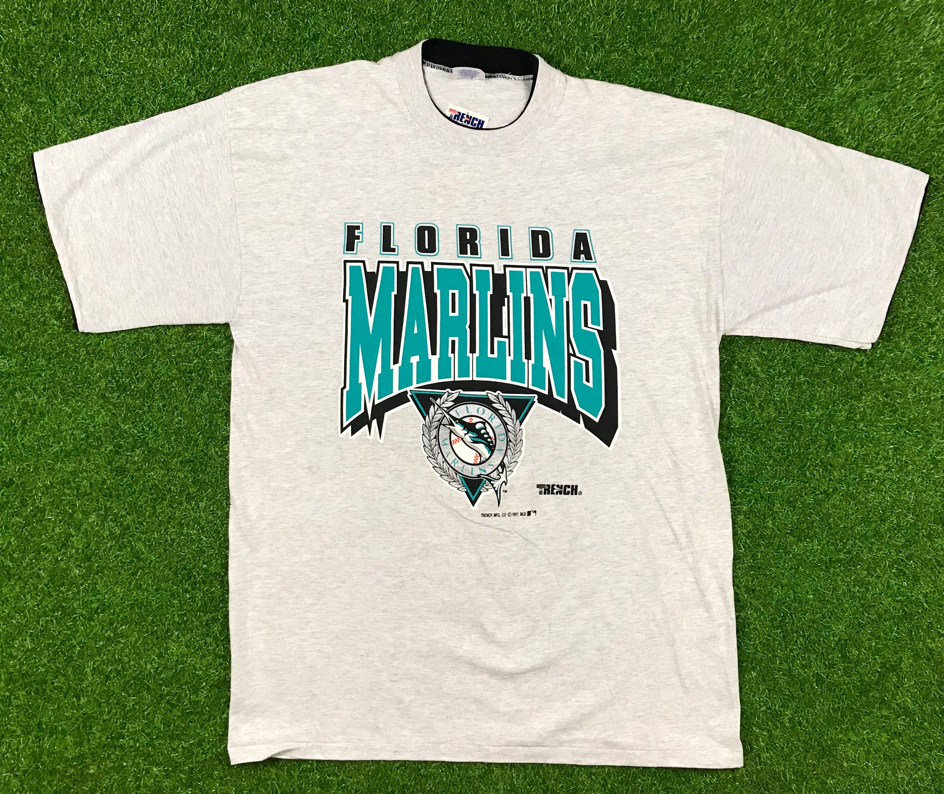 VINTAGE MLB FLORIDA MARLINS TEE SHIRT 1992 SIZE LARGE MADE IN USA