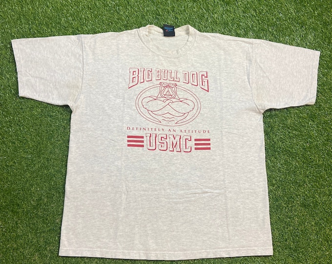 Vintage USMC United States Marines Corps T Shirt Tee Soffe Choice Made USA Size Xtra Large XL Navy Army Military 1990s 90s