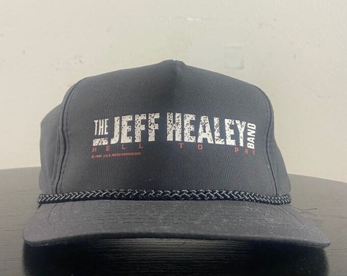 Vintage The Jeff Healey Band Snapback Hat Speedway OSFA Blues Rock Jazz Tour Merch 1990s 90s