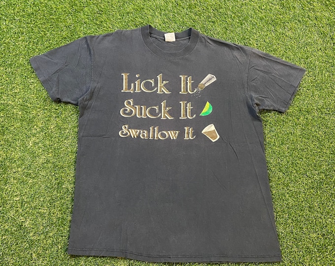 Vintage Jose Cuervo Tequila T Shirt Tee Stedman Made USA Size Xtra Large XL Drink Alcohol Party Night Life Classic Liquor 1990s 90s