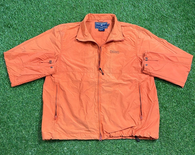Vintage Polo Sport Ralph Lauren Windbreaker Jacket Size Xtra Large XL Quality 90s Light Rain Coat RL American Apparel