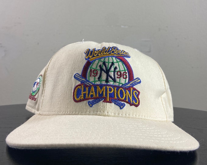 Vintage New York Yankees 1996 World Series Champions Snapback Hat Cap New Era Made USA OSFA MLB Baseball Bronx Original Jeter 1990s 90s