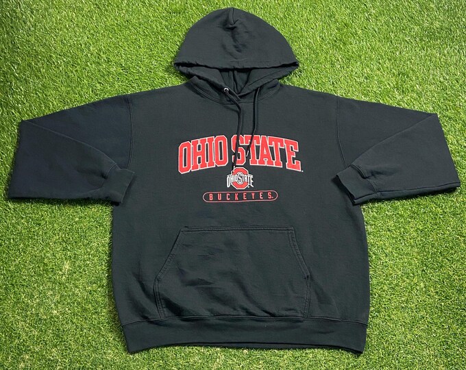 Vintage Ohio State University Hoodie Sweatshirt Champion Size Large L Cleveland NCAA College Buckeyes Football Basketball Classic 1990s 90s