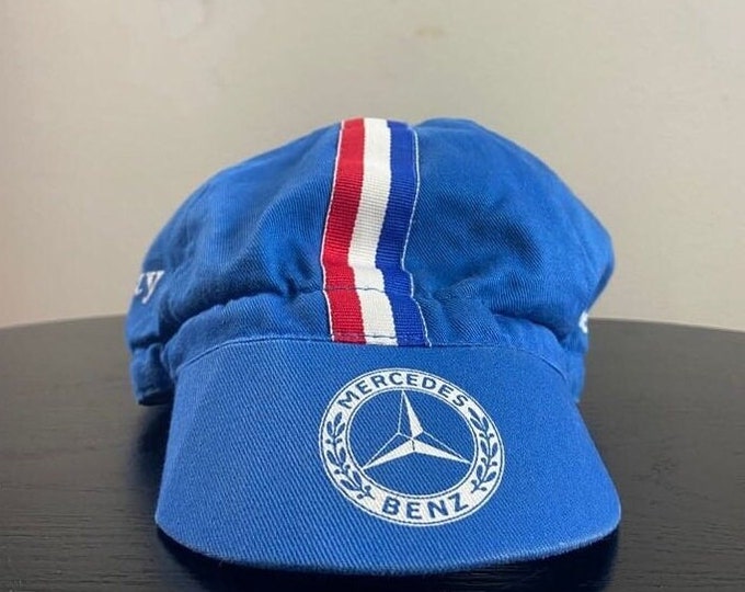 Vintage New York City Marathon Hat Cap it All Made USA Size Medium M Big Apple NYC Manhattan Mercedes Benz 1990s 90s