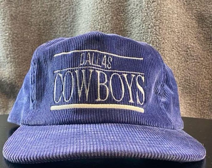 Vintage Dallas Cowboys Snapback Hat OSFA NFL Football Texas Aikman Corduroy 1990s 90s
