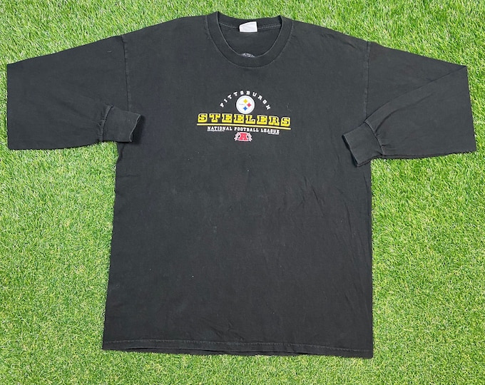 Vintage Pittsburgh Steelers Long Sleeve Shirt Chase Authentics Size Xtra Large XL NFL Football Pennsylvania