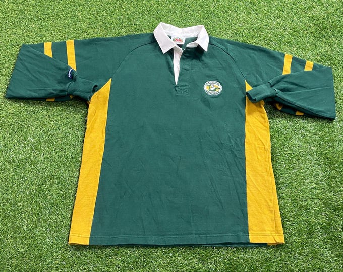 Vintage Lambeau Field Polo Sweatshirt Size XXL 2XL Green Bay Packers NFL Football Wisconsin Cheese Head Favre 1990s 90s