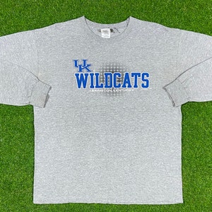 Vintage University of Kentucky Spell Out Wildcats NCAA Large Long Sleeve 1990&#39;s 90&#39;s Lexington Go Big Blue Made USA Gildan