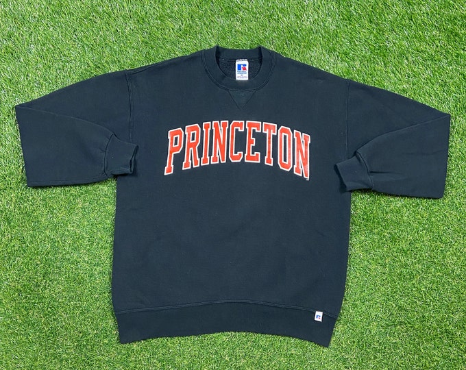Vintage Princeton University Crewneck Sweatshirt Made USA Size Xtra Large XL Tigers NCAA College New Jersey Pull Over 1990s 90s