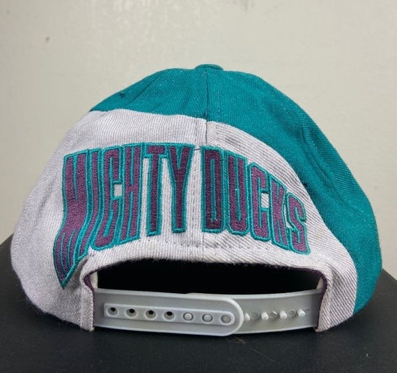 GCC Anaheim Mighty Ducks NHL 90's Vintage Adjustable Snapback Cap Hat - NWT  Purple/Teal