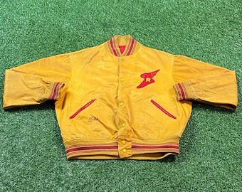 Vintage High School Reversible Varsity Bomber Jacket Size Small S Varsity Style 1980s 80s Classic Sports Coat Jacket