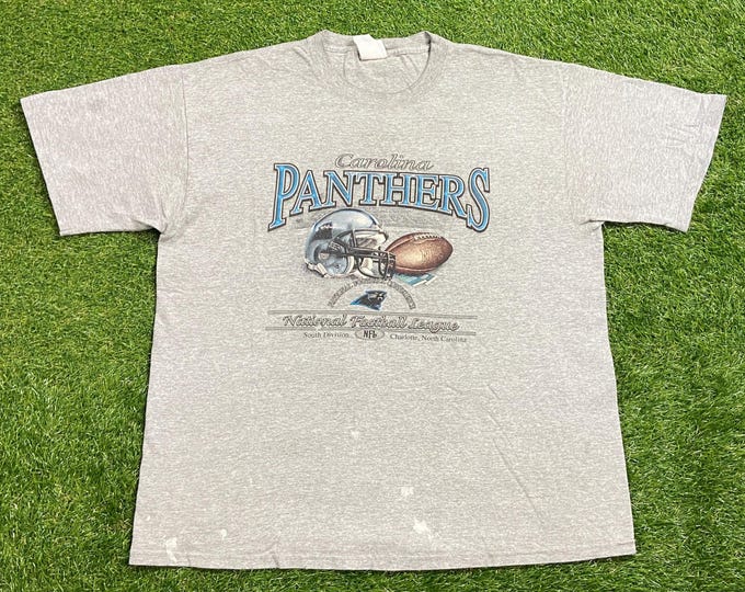 Vintage Carolina Panthers T Shirt Tee Size Xtra Large XL NFL Football Nfc North Carolina 1990s 90s