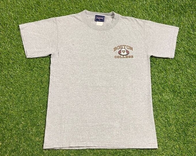 Vintage Boston College Eagles T Shirt Tee Made USA Size Small S Massachusetts New England Classic University 1990s 90s