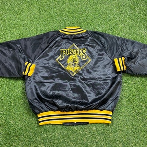 Vintage Pittsburgh Pirates Satin Bomber Jacket Made USA Size Xtra Large XL MLB Baseball Varsity Letterman Classic Pennsylvania 1990s 90s