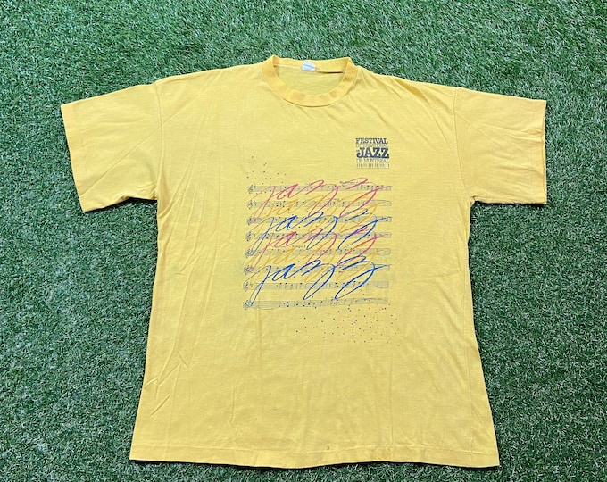 Vintage Festival International de Jazz de Montreal T Shirt Tee Size Small S Classic Music Quebec Canada 1990s 90s