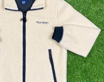 Vintage Polo Sport Ralph Lauren Wool Zipper Jacket Quality