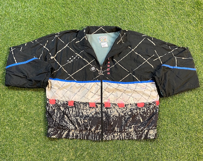 Vintage Ixspa Windbreaker Jacket Jamie Sadock Size Xtra Large XL Quality Classic Sportswear Light Rain Coat 1990s 90s