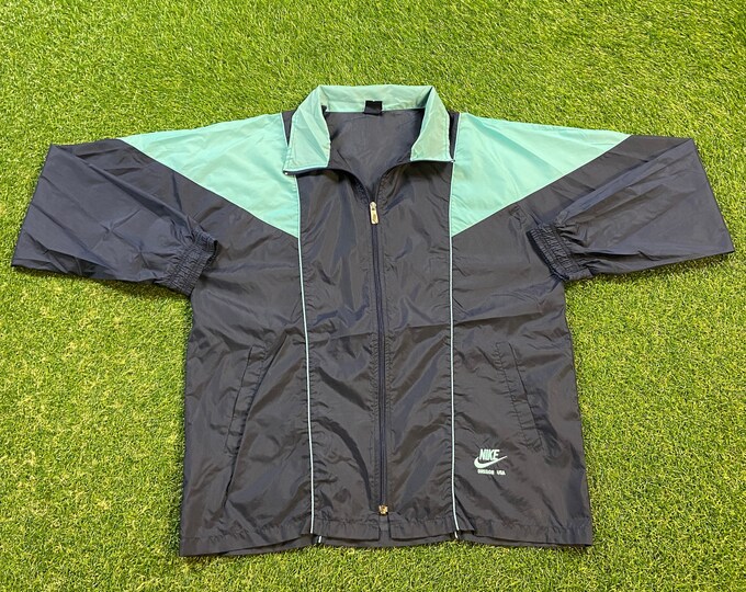 Vintage Nike Windbreaker Zip Up Jacket Size Large L Just Do It! Sportswear Athletic Wear Classic 90s 1990s Light Rain Jacket Coat