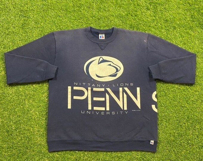 Vintage Penn State University Crewneck Sweatshirt Made USA Size Xtra Large XL NCAA College Football Nittany Lions Pull Over Oversized