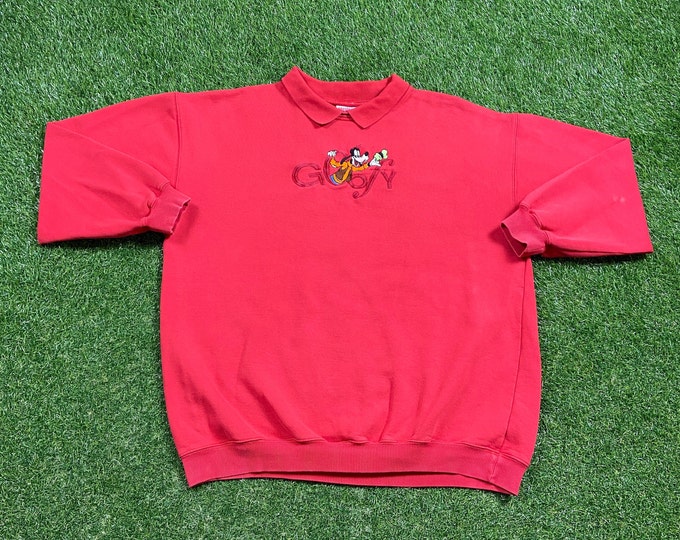 Vintage Goofy Crewneck Sweatshirt Mickey Inc Size Xtra Large XL World Disney World WDW Mickey Mouse 1990s 90s Pull Over Oversized