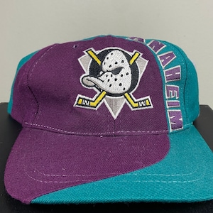 Vintage Anaheim Ducks Snapback Hat American Needle NHL Hockey California Mighty Ducks Classic 1990s 90s Disney