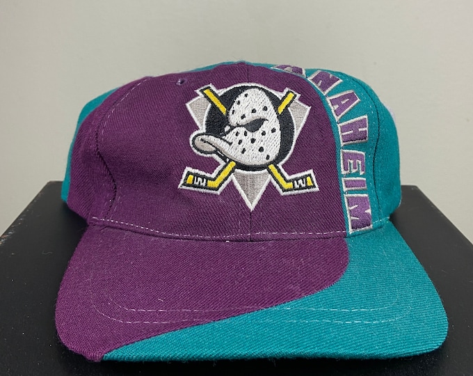 Vintage Anaheim Ducks Snapback Hat American Needle NHL Hockey California Mighty Ducks Classic 1990s 90s Disney