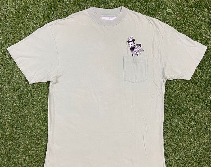 Vintage Mickey Mouse Sailing T Shirt Tee The Disney Store Size Xtra Large XL Walt Disney World Magic Kingdom WDW Disneyland