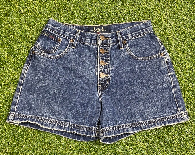 Vintage LEI Short Shorts Jeans Size 1 American USA Classic Blue Jeans Pants Bottoms True Vtg Capri Ladies Women’s Booty Jhorts 1990s 90s