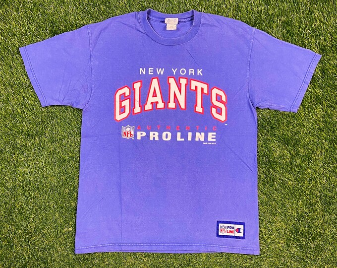Vintage New York Giants T Shirt Tee Champion Size Large L NFL Football NYC Meadowlands 1990s 90s