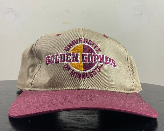 Vintage University of Minnesota Golden Gophers Snapback Hat Signatures YR OSFA NCAA College Football 1990s 90s