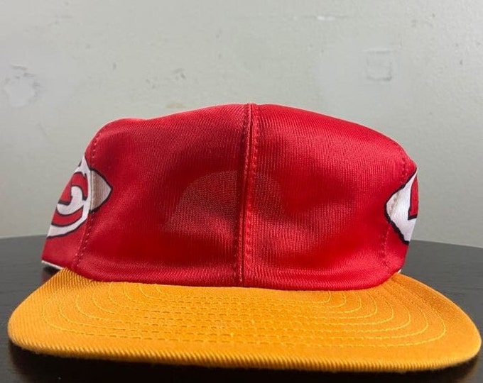 Vintage Kansas City Chiefs Snapback Hat OSFA NFL Football Super Bowl Champions KC Pat Mahomes 1990s 90s