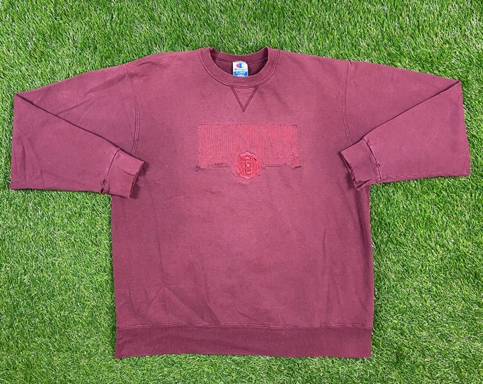 Vintage Washington State NCAA Football Crewneck Sweatshirt Champion Made USA Size Xtra Large 90's Oversized Warm 1990s Seattle Pull Over