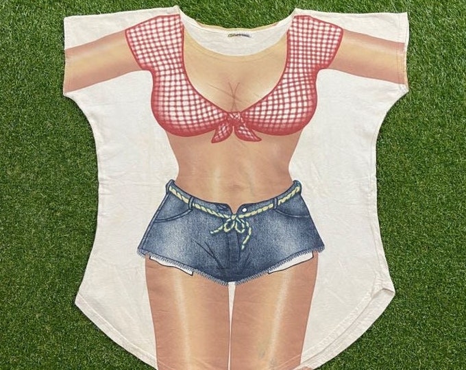 Vintage Country Girl Body T Shirt Tee Size Xtra Large XL Funny Comical T Shirt Comedy 1990s 90s
