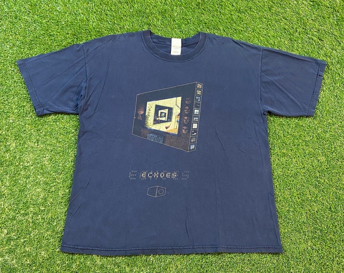 Vintage Pink Floyd Echoes T Shirt Rock Band Tee Gildan Size Xtra Large XL 1990s 90s Psychedelic Hard Rock All Over Rare