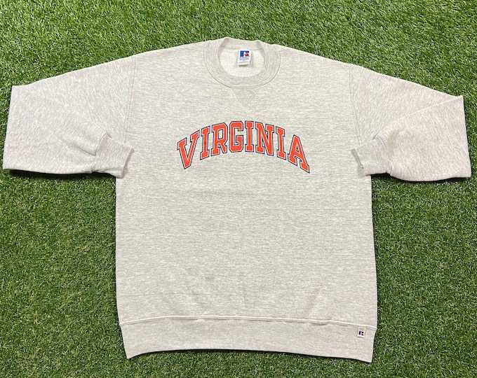 Vintage University of Virginia Crewneck Sweatshirt Made Usa Size Xtra Large XL Cavaliers UVA NCAA College Basketball Pull Over Oversized